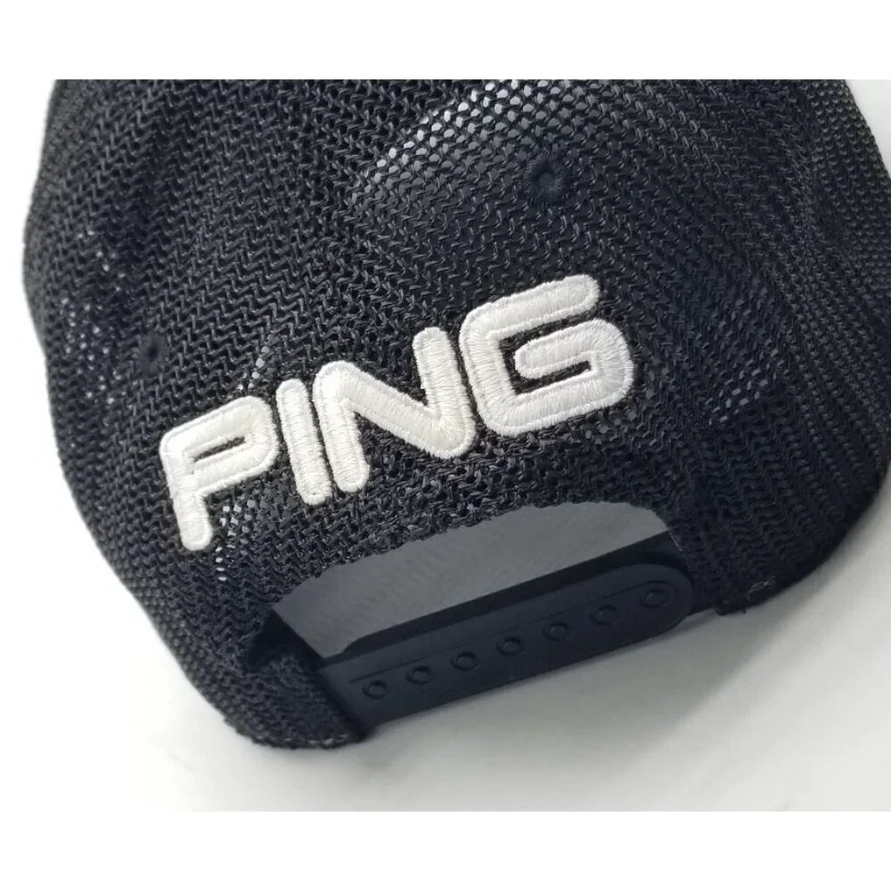 PING Est 1959 Golf Hat Baseball Cap Men Mesh Adjustable Snapback Black Blue OSFM
